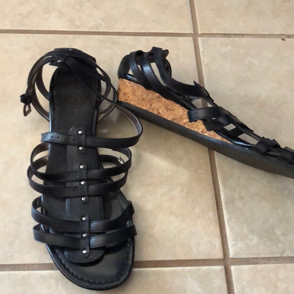 Black Gladiator Sandals